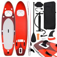 Stand Up Paddleboardset opblaasbaar 360x81x10 cm rood - thumbnail