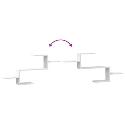 Wandschap 104x15x49 cm bewerkt hout wit Wandschap 104x15x49 cm bewerkt hout wit