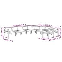 10-delige Loungeset met kussens aluminium antracietkleurig - thumbnail