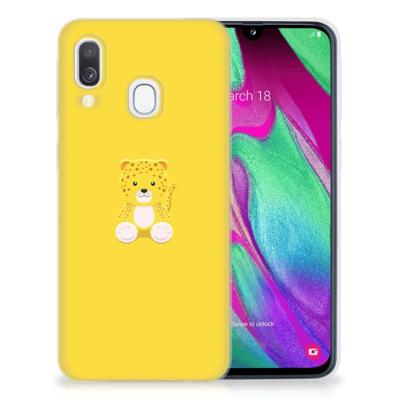Samsung Galaxy A40 Telefoonhoesje met Naam Baby Leopard Samsung Galaxy A40 Telefoonhoesje met Naam Baby Leopard