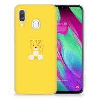 Samsung Galaxy A40 Telefoonhoesje met Naam Baby Leopard - thumbnail