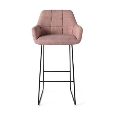 Jesper Home Barkruk 'Noto' Slide Black, kleur Vintage Rose (zithoogte 75cm)