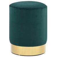 Kruk fluweel donkergroen en goudkleurig - thumbnail