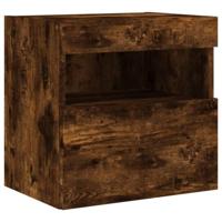 Tv-wandmeubel met LED-verlichting 40x30x40 cm gerookt eiken - thumbnail