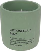 Citronella kaars in pot 10cm groen - thumbnail
