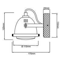 Brilliant Landelijke wandspotCarmen Wood - 72010/84 - thumbnail