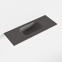MONDIAZ EDEN Dark_grey solid surface inleg wastafel voor toiletmeubel 60cm. Positie wasbak midden - thumbnail