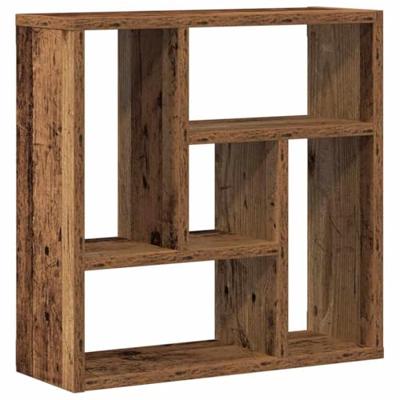 Wandschap 45x16x45 cm bewerkt hout oud houtkleurig
