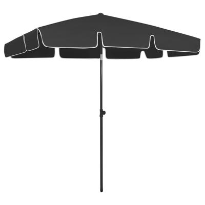 VidaXL Strandparasol 200x125 cm zwart