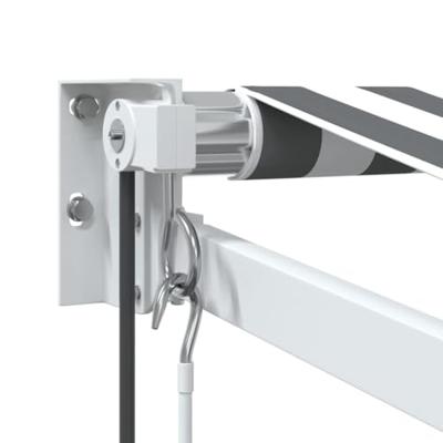 VidaXL Luifel uittrekbaar 3,5x2,5 m stof en aluminium antraciet en wit VidaXL Luifel uittrekbaar 3,5x2,5 m stof en aluminium antraciet en wit