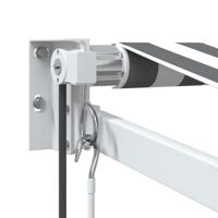 Luifel uittrekbaar 3,5x2,5 m stof en aluminium antraciet en wit - thumbnail