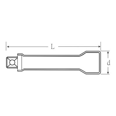 Stahlwille 12177 VDE-10 13420003 Dopsleutelverlenging Aandrijving 1/2 (12.5 mm) 1 stuk(s)