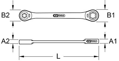 KS Tools 5034353 503.4353 Dubbele ringsleutel Sleutelbreedte (metrisch) 10 - 12 mm