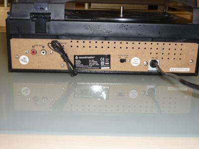 Soundmaster PL186H Retro Vintage Nostalgische platenspeler met ingebouwde luidsprekers en radio hoofdtelefoonaansluiting 3 snelheden 33/45/78 RPM stereoluidsprekers