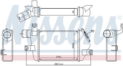 Intercooler, inlaatluchtkoeler 96373