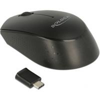 Delock 12526 Muis USB Optisch Zwart 2 Toetsen 1000 dpi - thumbnail