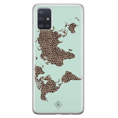 Samsung Galaxy A51 siliconen hoesje - Wild world Samsung Galaxy A51 siliconen hoesje - Wild world