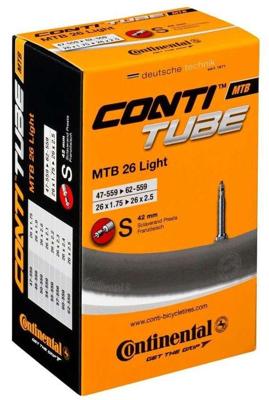 Continental schlauch "mtb 26 light" conti tube mtb 26" 47/60-559 s42 lig