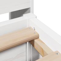 Bedframe zonder matras massief grenenhout wit 150x200 cm - thumbnail