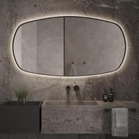 Spiegel Martens & Meijer Lissabon 140x80 Cm Met Indirecte Verlichting En Spiegelverwarming Goud - thumbnail
