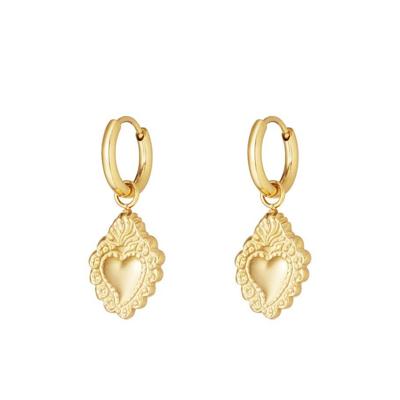 Oorbellen met vlammend hartje Royal Amour