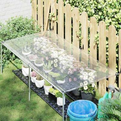 VidaXL Doorzichtig zeildoek met zeilringen 1x2 m polyethyleen VidaXL Doorzichtig zeildoek met zeilringen 1x2 m polyethyleen