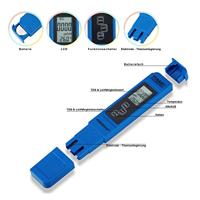 Digitaal watermeetapparaat met LCD-display 3in1 - TDS- EC- en temperatuurmeter - thumbnail