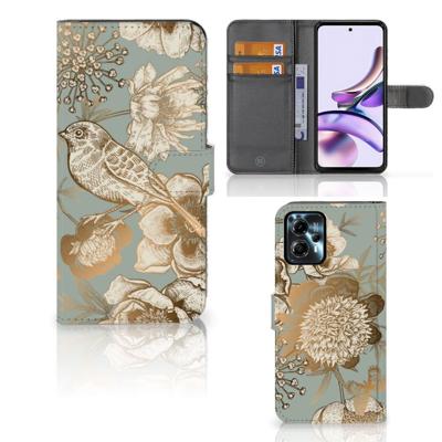Hoesje voor Motorola Moto G13 | G23 Vintage Bird Flowers Hoesje voor Motorola Moto G13 | G23 Vintage Bird Flowers