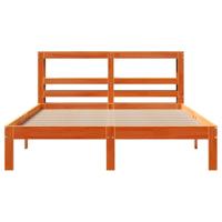 Bedframe zonder matras massief grenenhout wasbruin 135x190 cm - thumbnail