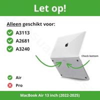 Lunso MacBook Air 13 inch (2022-2025) cover hoes - case - Aciano Azul - thumbnail