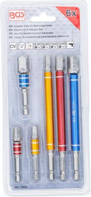 BGS technic adapter set for drills 1/4", 3/8", 1/2"