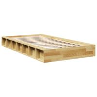 Bedframe zonder matras 90x190 cm massief hout eiken - thumbnail