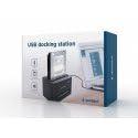 Gembird HD32-U2S-5 basisstation voor opslagstations USB 2.0 Type-B Zwart - thumbnail