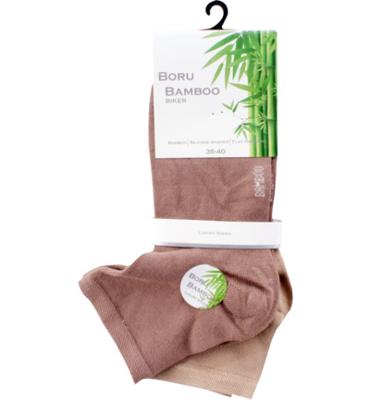 Boru Bamboo Sokken Biker Beige 2-pack Maat 36-40 (2 Paar) Boru Bamboo Sokken Biker Beige 2-pack Maat 36-40 (2 Paar)