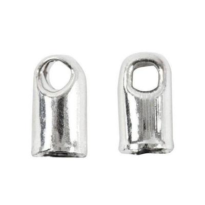 Creativ Company Eindkap, d 3,2 mm, verzilverd, 10 stuk/ 1 doos