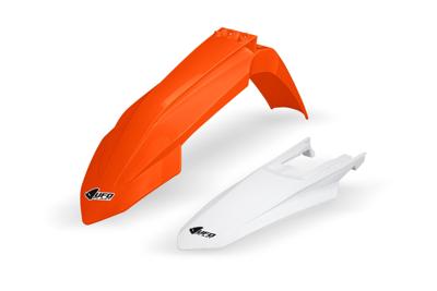 UFO PLAST spatbordset mudguard set ufo ktm oem orange/ white