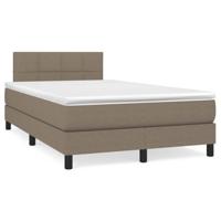 Boxspring met matras stof taupe 120x190 cm - thumbnail