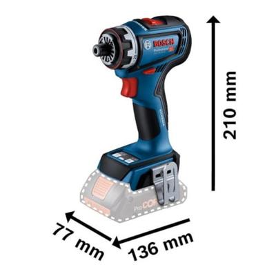 Bosch Professional GSR 18V-90 FC Accu Schroefboormachine FlexiClick 18V 4.0Ah + 4x Hulpstukken in L-Boxx - 06019K6200