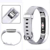Fitbit Alta Siliconen bandje - Maat: Large - Zilver - thumbnail