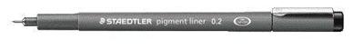 Fineliner staedtler pigment 308 0.2mm zwart | 10 stuks