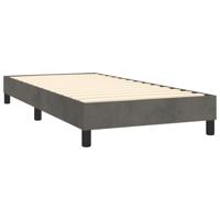 Boxspring met matras fluweel donkergrijs 90x200 cm - thumbnail