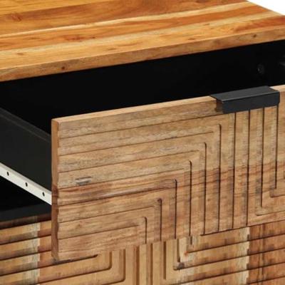 Nachtkastje met lade Bruin 50 x 33 x 60 cm Massief acaciahout