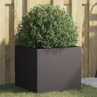 VidaXL Plantenbak 42x40x39 cm staal zwart - thumbnail