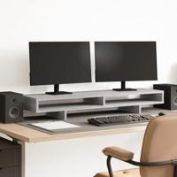 VidaXL Monitorstandaard 100x27x15 cm bewerkt hout grijs sonoma eiken - thumbnail