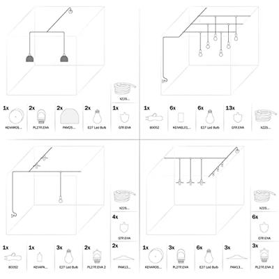 Lamphouder Creative Zwart E27