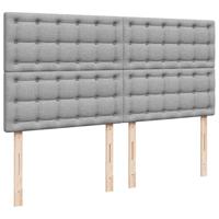 Boxspring met matras stof lichtgrijs 180x200 cm - thumbnail