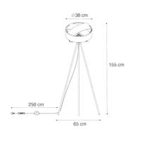 QAZQA Moderne vloerlamp wit - Cloth - thumbnail