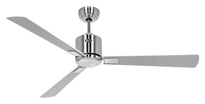 CasaFan ECO NEO III 132 BN-WE/LG WiFi Flügel Weiß/Lichtgrau Plafondventilator 27 W (Ø x h) 132 cm x 360 mm Chroom (geborsteld) Met afstandsbediening, Timer,