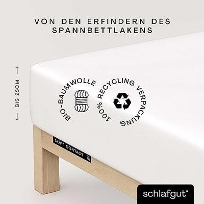 Schlafgut Schlafgut Soft Contact Jersey Flanel Hoeslaken L - 140x200 - 160x200 101 Full-White