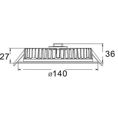 Deko Light 565231 LED Panel Round III 12 LED-inbouwlamp Energielabel: G (A - G) LED vast ingebouwd 12.50 W Verkeerswit (RAL 9016)